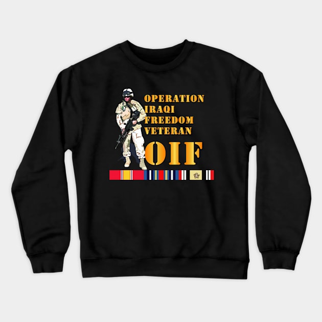 Soldier - OIF w SVC Ribbons Crewneck Sweatshirt by twix123844